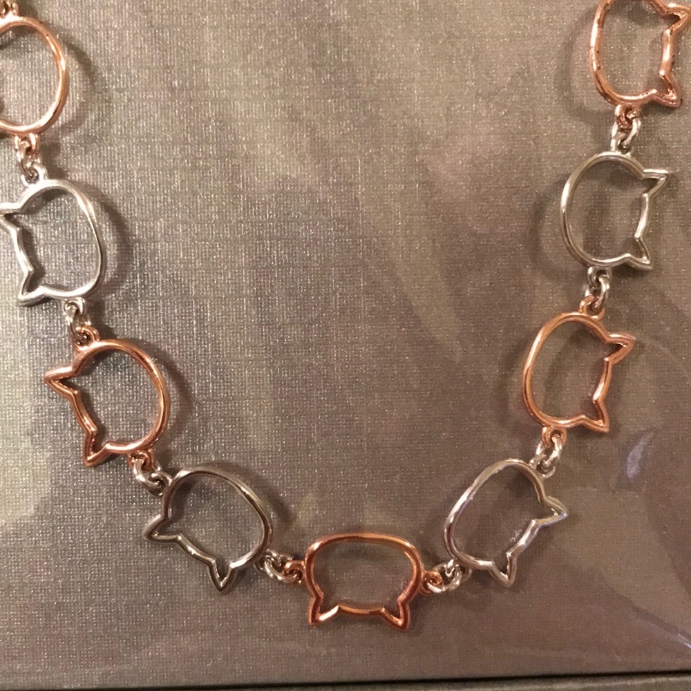 😻 Silver and Copper Colored Cat Necklace 😻